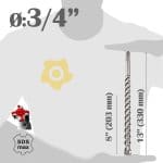 Broca SDS MAX Speed X 3 4 Pulg 2608586820 002