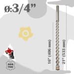 Broca SDS MAX Speed X 3 4 Pulg 2608586821 001