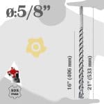 Broca SDS MAX Speed X 5 8 Pulg 2608586816 001