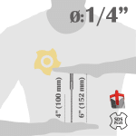 Broca SDS plus-5X Bosch 1 4 Pulg 2608836665 002