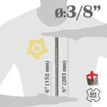 Broca SDS plus-5X Bosch 3 8 Pulg 2608836675 002