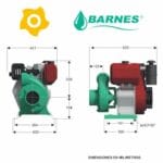 Motobomba Alta Presión QD3100HF, AE, 3130 Barnes 003