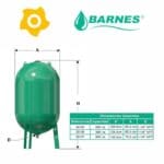 Tanque Hidroacumulador con membrana Barnes 004