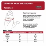 Guantes para soldadura TIG Lincoln K2981 tamaños