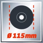 Pulidora Einhell TE-AG 115-750 DP 4430884 detalle diametro