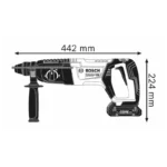 Martillo-perforador-bosch-sds-plus-gbh-18v-26-d-0611916001 vista dimenciones