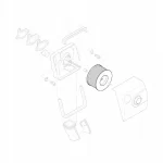 Filtro de Aire Apisonador Hatz 1B20, 000050469000 diagrama