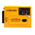 Planta Electrica Diesel Yorking 9KVA 110-220V 3F YDE8500TA3 Vista frontal