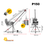 Pluma Grua 150kg Dimensiones P150