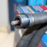 Eje Flexible y Cabezote Cuadrado para Vibrador de Concreto Wyco Detalle Acople y guaya hexagonal