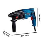 Rotomartillo Bosch GBH 220 720W - 2.0J, 06112A60G0 dimensiones