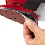 Lijadora inalambrica Einhell 150 mm TE-OS 18-150 Li detalle velcro lija