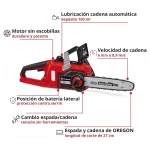 Motosierra Inalambrica Einhell 300mm 18V FORTEXXA 18-30, 4600010 detalles