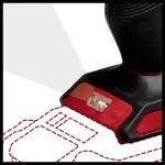Pistola de Silicona Inalambrica Einhell 310ml 18V TE-SG 18-10 Li, 4522250, detalle luz led
