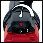 Pistola de Silicona Inalambrica Einhell 310ml 18V TE-SG 18-10 Li, 4522250, detalle luz speed selc
