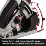 Sierra Circular Inalambrica Einhell 7-1-4P 18V TE-CS 18-190 Li BL, 4331211, detalle 002