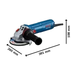 Minipulidora Bosch 5P GWS 12-125 S, 06013A60G1, Dimensiones