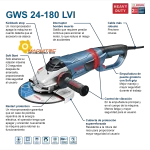 Pulidora Bosch 7P GWS 24-180 LVI, 0601892HE0, Tec Data