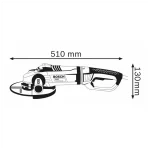 Pulidora Bosch 7P GWS 24-180 LVI, 0601892HE0, vista Dimensiones