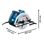 Sierra Circular Bosch 7P 1.300W + Disco Eco GKS 130, 06016C30G0, dimensiones