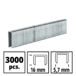 Grapas Einhell 5x16 mm 3000 Und, 4137855, dimensiones