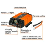 Inversor de Corriente Truper 1.500W - 150A, 10492, detalles