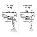 Polipasto Diferencial Electrico Truper 1000kg 1500W 16848 doble