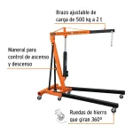 Grúa Telescópica Hidráulica Truper 2Ton, 12888 Caracteristicas
