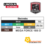 Soldador Inversor Lincoln Megaforce 185i D - 110-220V, 185A, K69076-2, vista electrodos