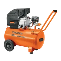 Compresor de Aire Lubricado Truper 3.5hp 50lt 15007