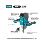 Mezclador Inalambrico Makita 40V 240mm UT001G, detalles tecnologia