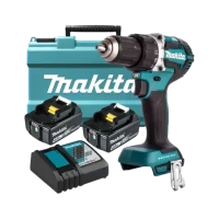 Taladro Percutor Inalámbrico Makita 1/2 Pulgada 54Nm 18V DHP484RME + Cargador + 2 Baterías