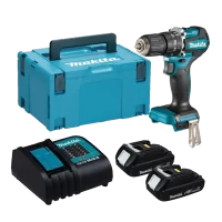 Taladro Percutor Inalámbrico Makita 1/2" 40Nm 18V + 2 Baterías 1.5A + Cargador DHP487SYX2