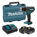 Taladro Percutor Inalambrico Makita 0.5 Pulgada 62Nm 18V DHP482RME + Cargador + 2 Baterias vista ppal