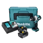 Taladro Percutor Inalambrico Makita 0.5 pulgada 125Nm 18V + Cargador + 2Baterias DHP486RMJ