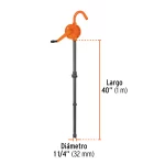 Bomba Manual Extractora de Acidos Truper, 16856, Dimensiones