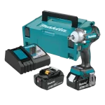 Llave de Impacto Inalambrica Makita 0.5Pulgada 330Nm 18V LXT + Cargador + 2 Baterias DTW301RTJ, vista ppal