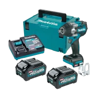 Llave de Impacto Inalámbrica Makita 1/2Pulgada 760Nm 40V XGT + Cargador + 2 Baterías TW008GM204