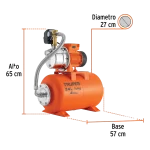 Sistema de Presión Hidroneumático Truper 24lt 12hp Horizontal 1007 latt