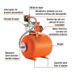 Sistema de Presión Hidroneumático Truper 50L 12hP Horizontal 12254 uso