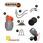 Mezcladora de Concreto Deper 150Lt Motor Electrico WEG 110V C150+ 50986 Vista Armado