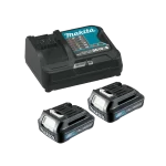 Bateria Makita 12V 1.5Ah CXT X2 Und + Cargador BL1016 + DC10WD 197642-0 vista ppal