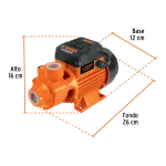 Electrobomba Periferica 1 x 1 12Hp Truper Expert 110v 10068 vista dim