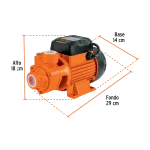 Electrobomba Periferica 1 x 1 34Hp Truper Expert 110v 10069 vista diam