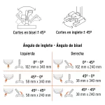 Sierra Ingleteadora Telescopica Truper 12pulg 2000W vista detalles