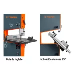 Sierra Sin Fin Truper 10Pulg 250W 16277 detalle mesa