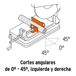 Tronzadora Truper 14pulg 2200W 11723 detalle angulos