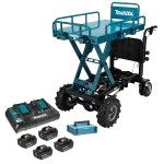 Carretilla-Transportadora-Electrica-Makita-300Kg-36V-Elevador-y-Volco-Asistido-DCU601 + cargador +4BAT