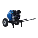 Motobomba GoodYear Autocebante 6 x 6 12hp Con Trailer vista atras