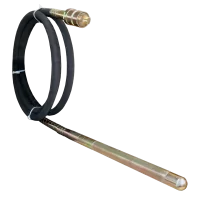 Eje Flexible 6mt + Cabezote 38mm Acople Pendular para Vibrador de Concreto